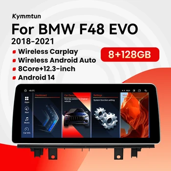 Pantalla Táctil HD de 12.3 Pulgadas con CarPlay Inalámbrico y Android Auto para BMW X1 F48 X2 F39 2018-2021 EVO 8G+128G 4G WiFi GPS Navegación 1