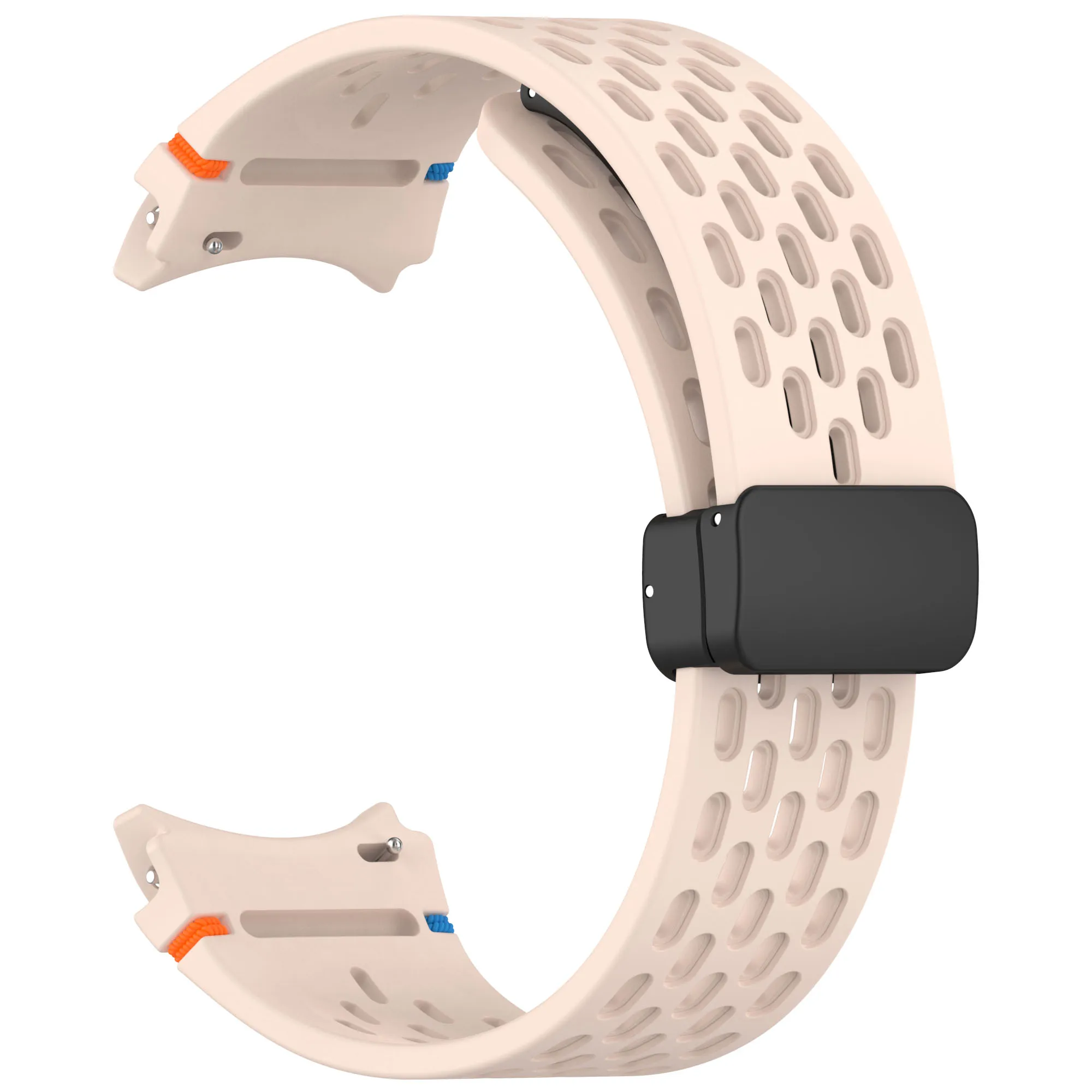 Magnetic Buckle Silicone Watch Band - 20mm Strap with No-Gap Design