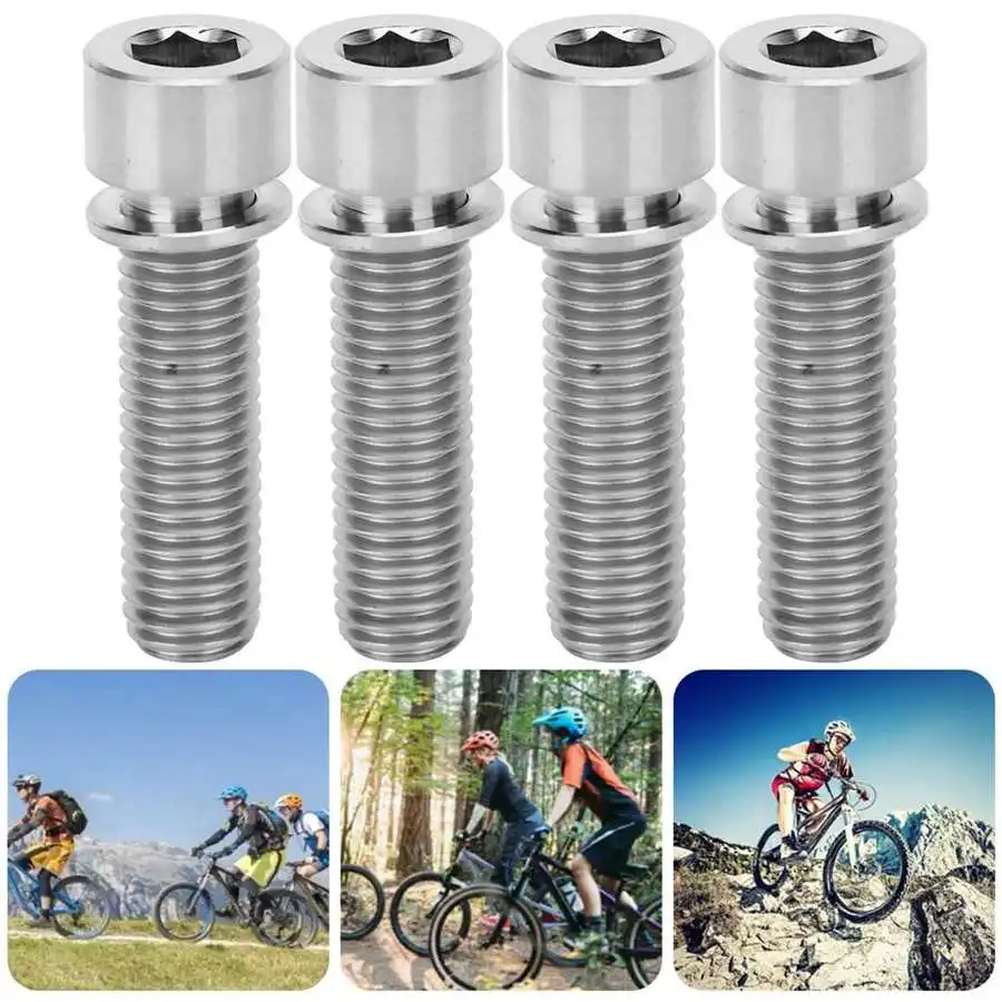 4Pcs M7 Bike Lenker Vorbau Schrauben Schraube Titan Legierung Fahrrad Stem  Inneren Hex Schrauben M7x20/25mm