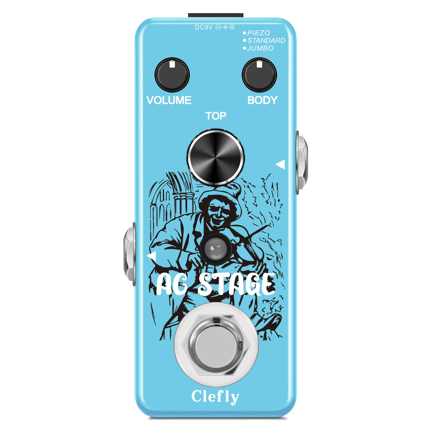 

Clefly LEF-320 AC Stage Guitar Pedal Effect Analog Acoustic Pedals For Guitars Guitarist Analog Effectors Piezo Standard Jumbo