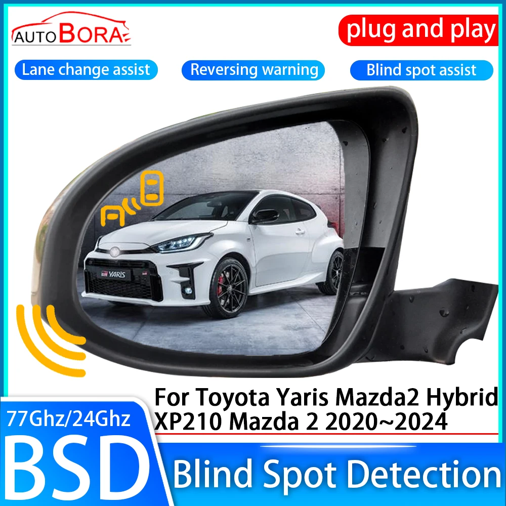 Car Blind Spot Detection System BSD Sensor Drive Rear Mirror Monitoring for Toyota Yaris Mazda2 Hybrid XP210 Mazda 2 ~
