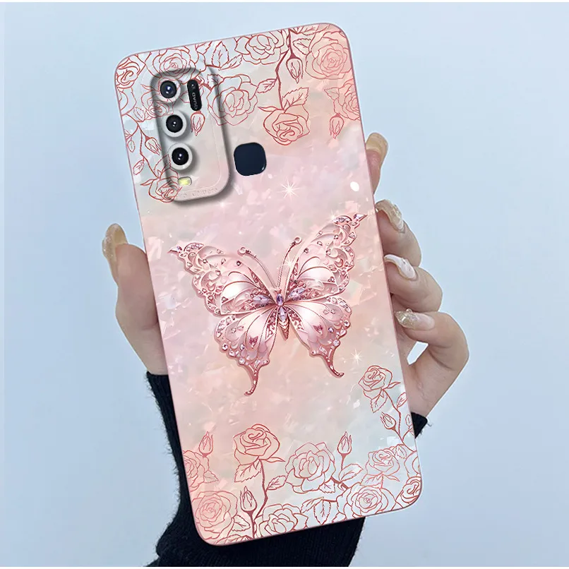 Fashion Simplicity Flower Soft Liquid Silicone Phone Case Cover