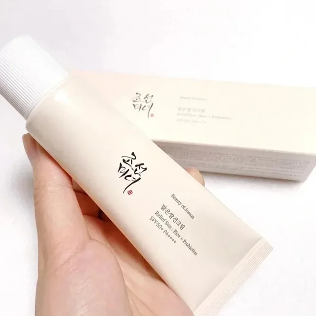 SPF50+ Sunscreen Korean Rice Probiotic Solar Blocker Skin Whitening Cream Anti UV Sun Block Facial Mild Moisturizer Serum 50ml 6