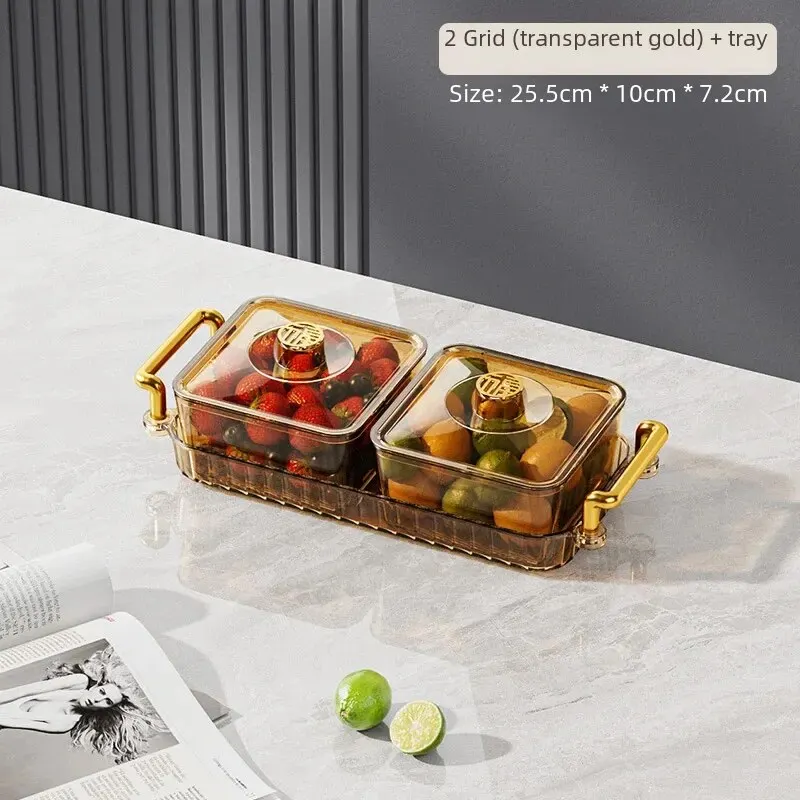 Transparent gold two grids + tray