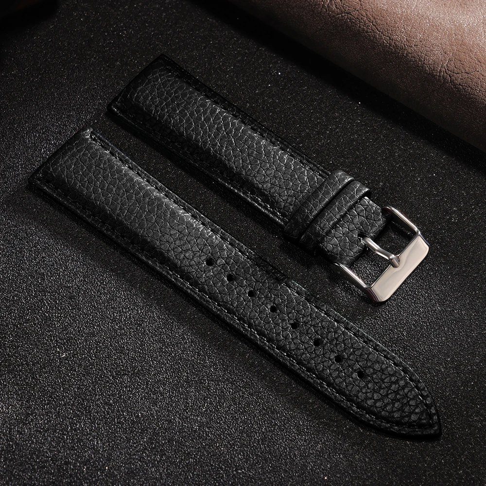 Lychee Pattern Leather Watchstrap - Universal Sizes