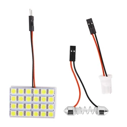 Enhanced LED Interior Car Light - Universal White Panel for Reading, Trunk, Roof, Dome (24 LED 5050)