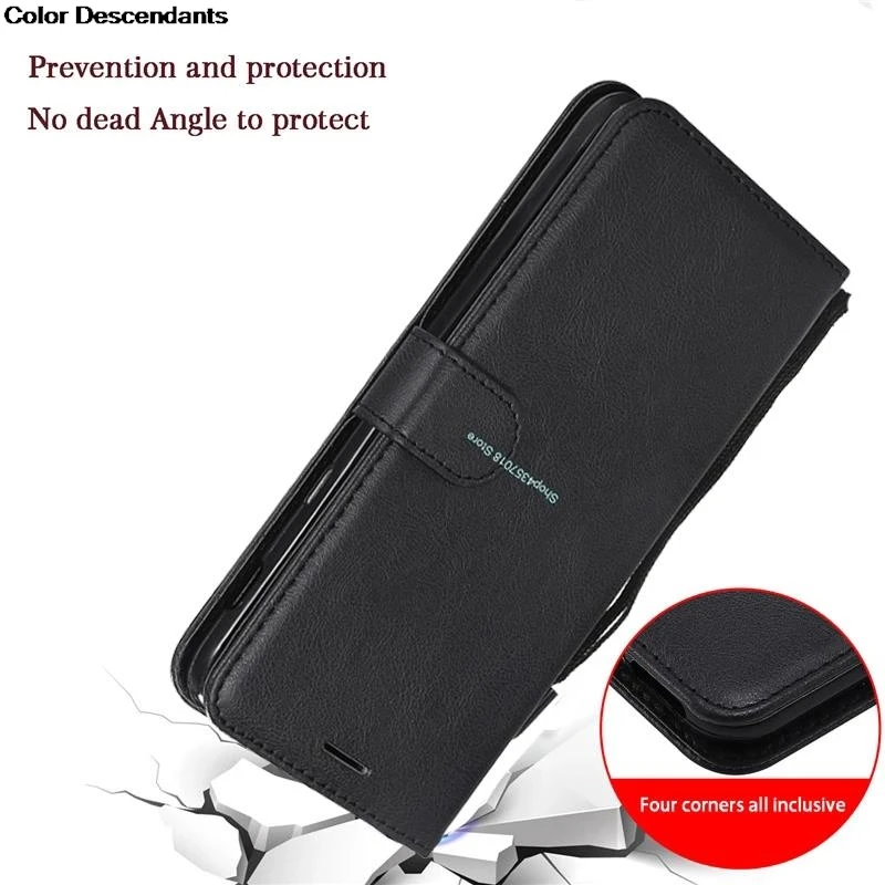 Leather Wallet Flip Stand Phone Cover Bag - Skin Feel Edition