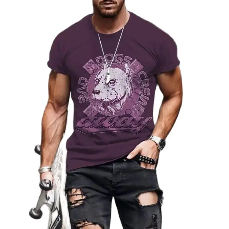 

Summer Men 3d Printing Fashion Casual Personality T-Shirt Street Loose O Collar Short Sleeve Interesting Trend Plus Size Top