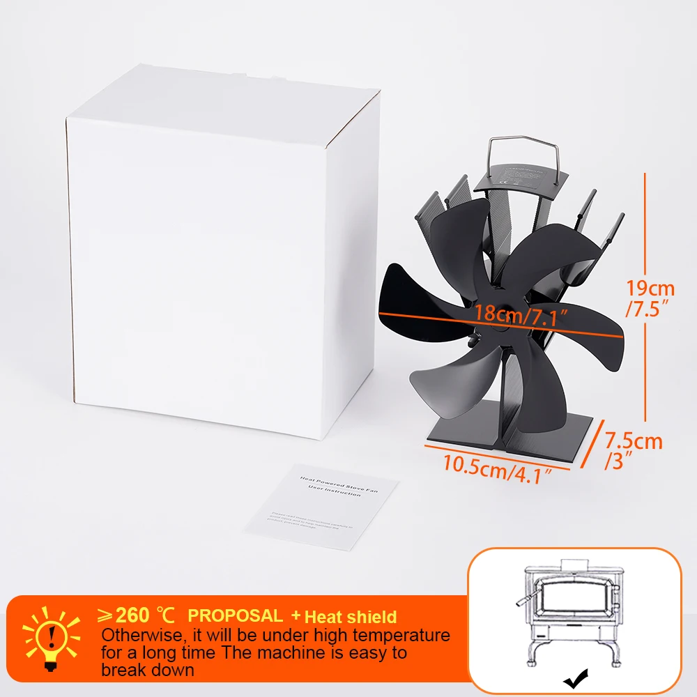 Eco-Friendly Heat Powered Wood Stove Fan | Efficient Quiet Heat Distribution System
