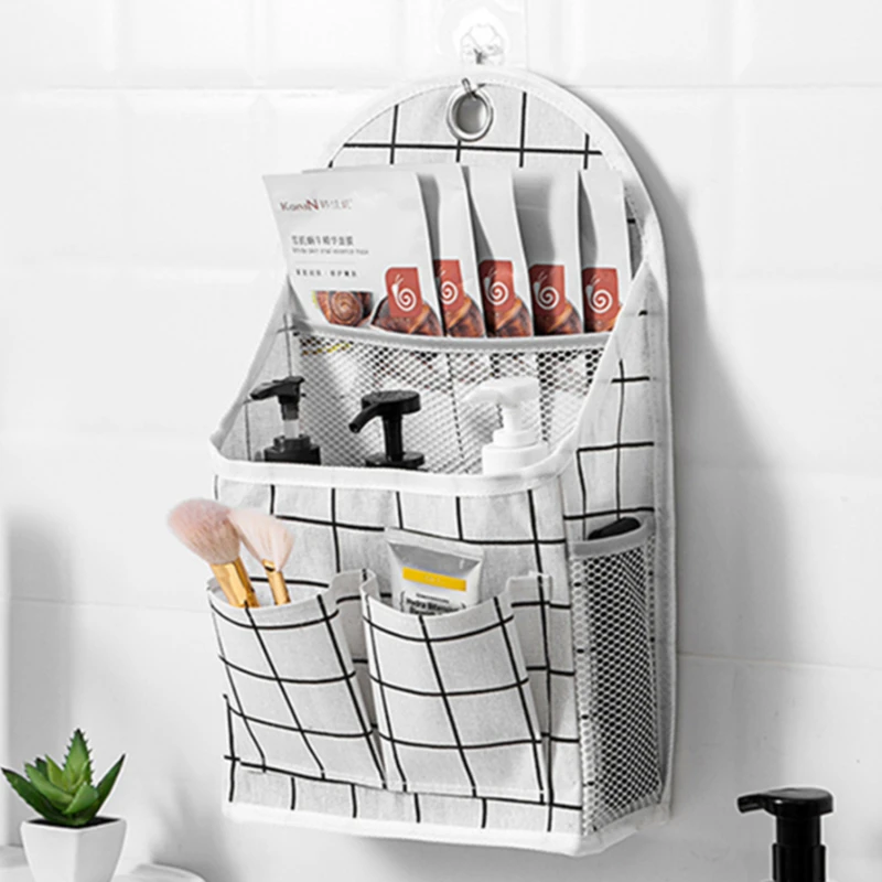 Large Capacity Cotton Linen Storage Bag Home Wall Mounted Organizer Hanging Bag Closet Toy Box Container Organizer Fabric Basket 5