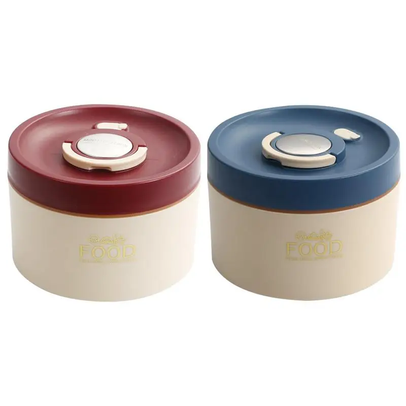 

Stackable Round Food Storage With Lid Insulated Soup Cup Thermos Containers Insulate Bento Box For Work School Offices Picnic