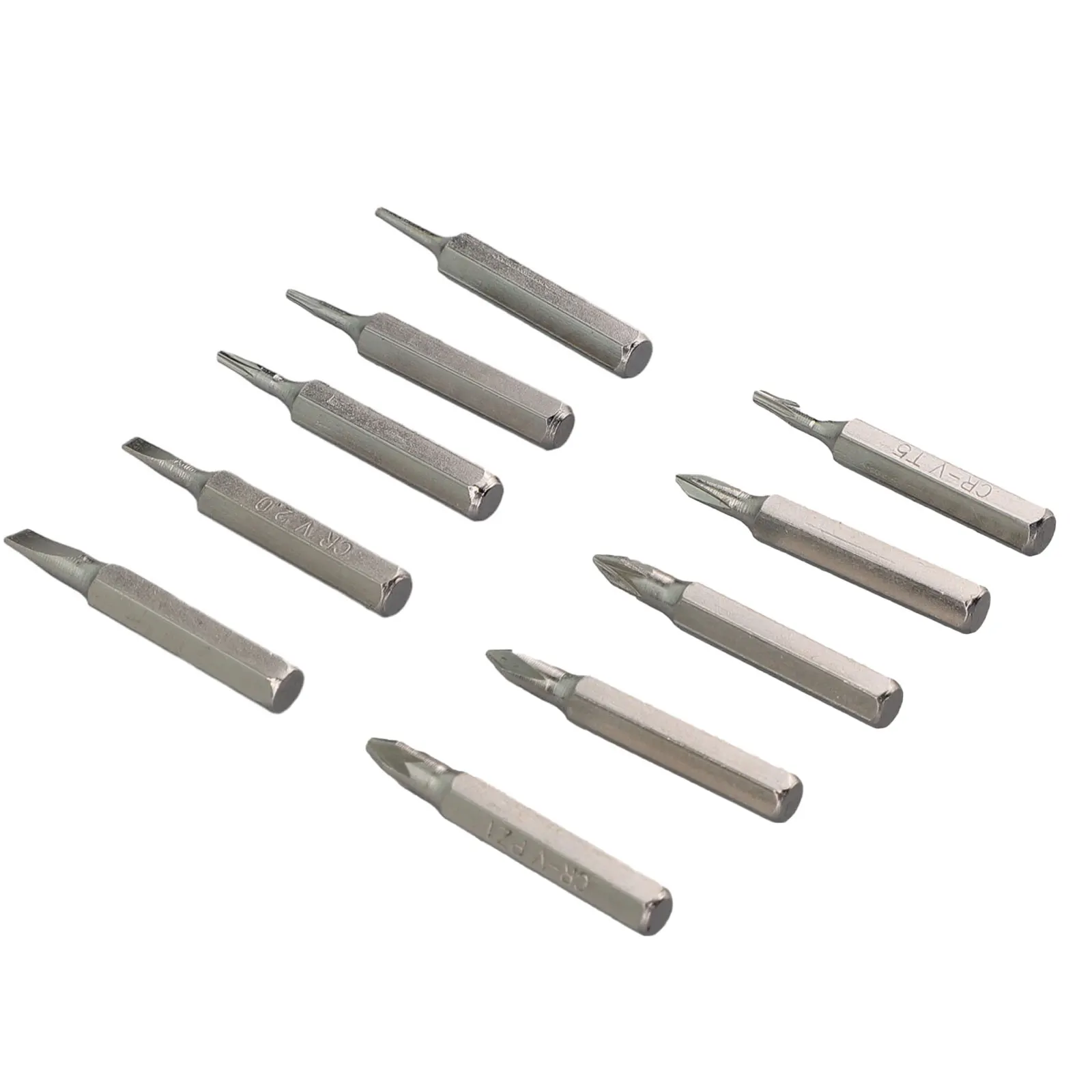 

High Strength Screwdriver Bits Set, 4mm Shank, 28mm Length, Suitable for Pneumatic Screwdrivers, Rechargeable Drills 10pcs