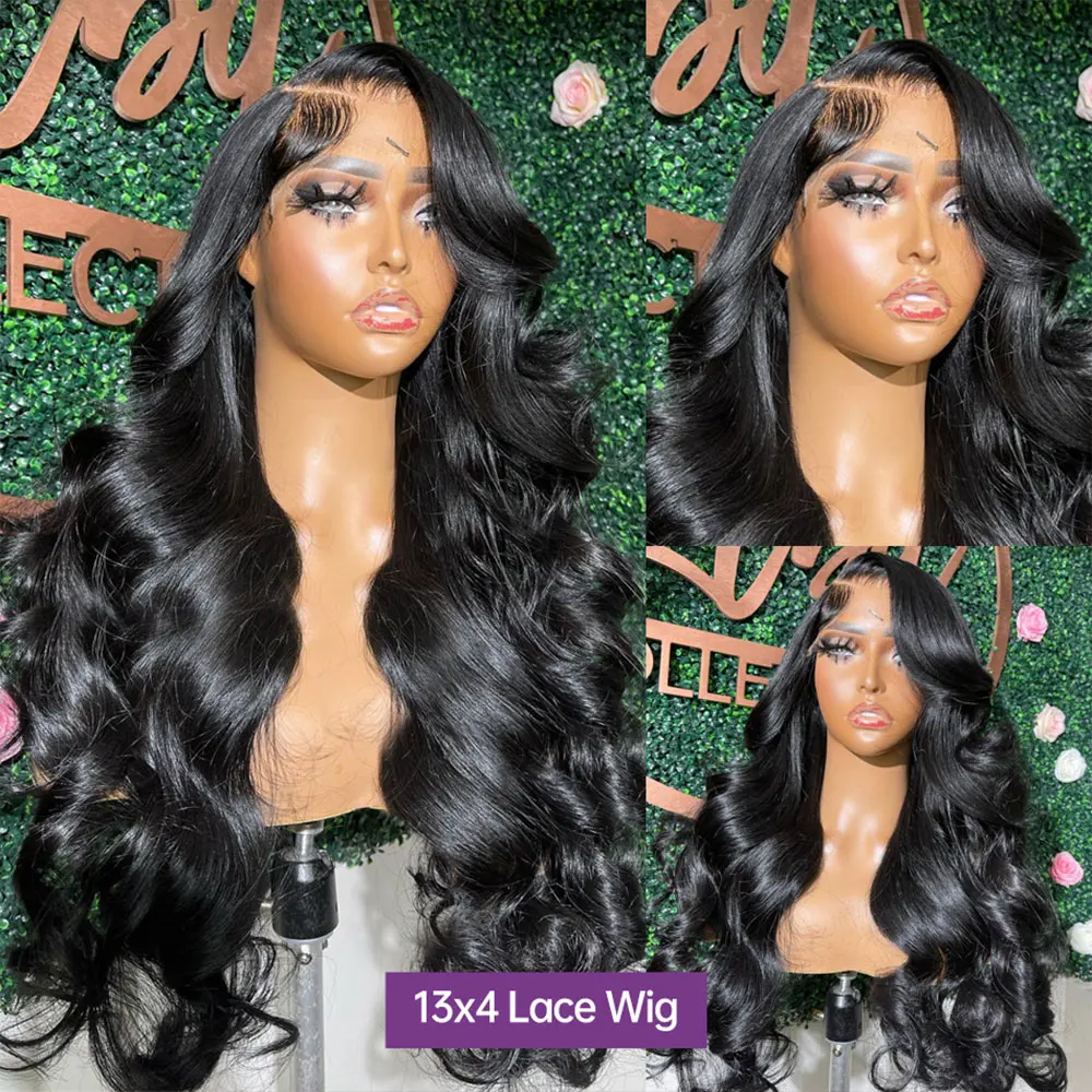 250 Density Body Wave 13x6 Hd Transparent Lace Frontal Wig 13x4 Pre Plucked Lace Wigs For Women 360 Lace Front Human Hair Wigs 4