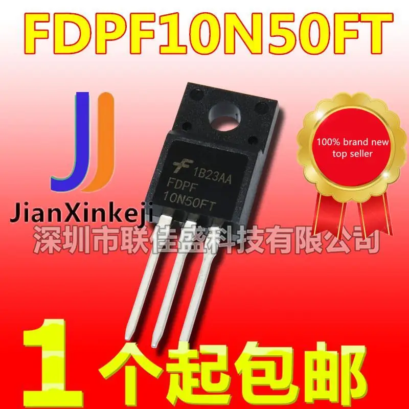 

10 шт., 100% оригинальная новая фотосессия, FDPF10N50FT, FDPF10N50, 9A, 500 в, N-образный телефон