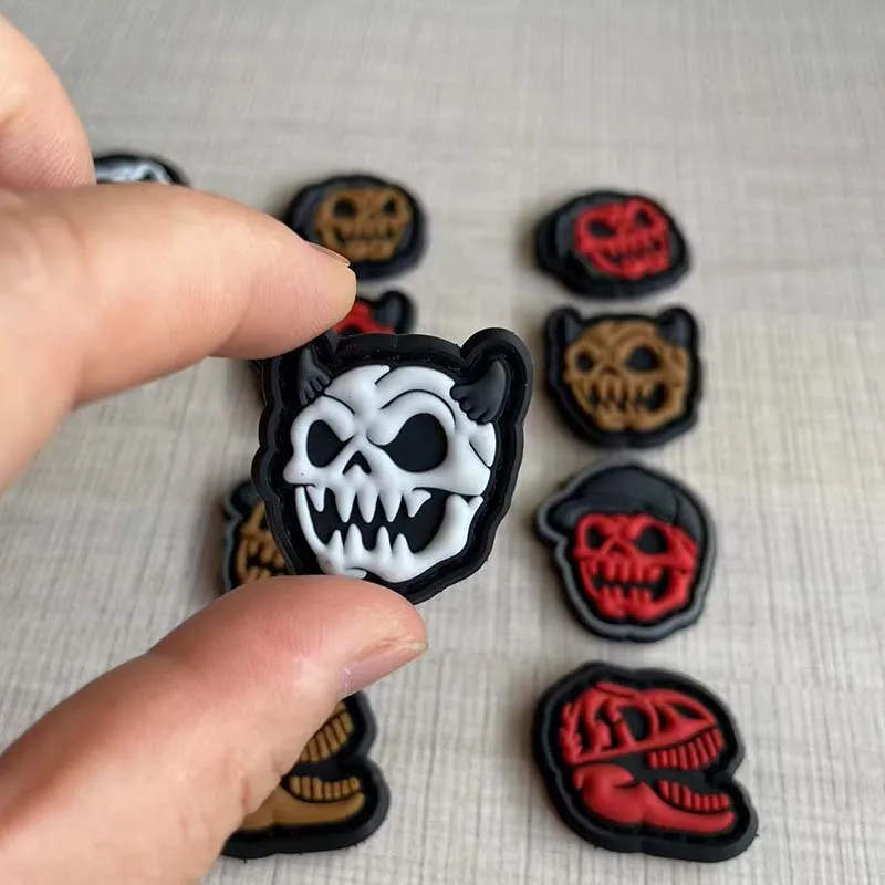3CM /3D PVC Rubber Mini Tactical Backpack Patches,Funny Pumpkin