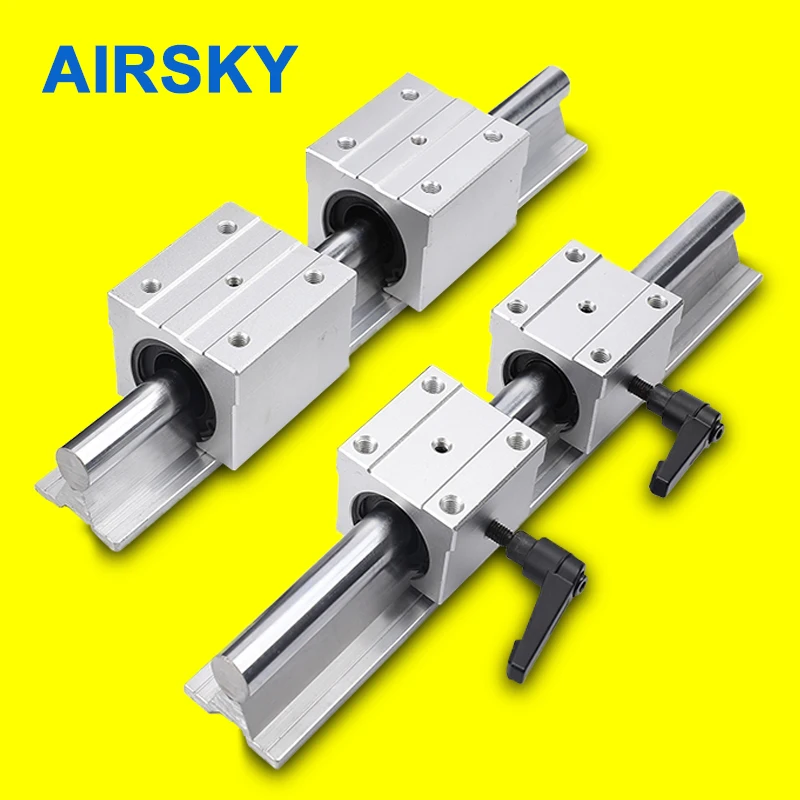2PCS Linear Guide Rail Set SBR12 SBR16 SBR20 2PCS Linear Guide 200mm