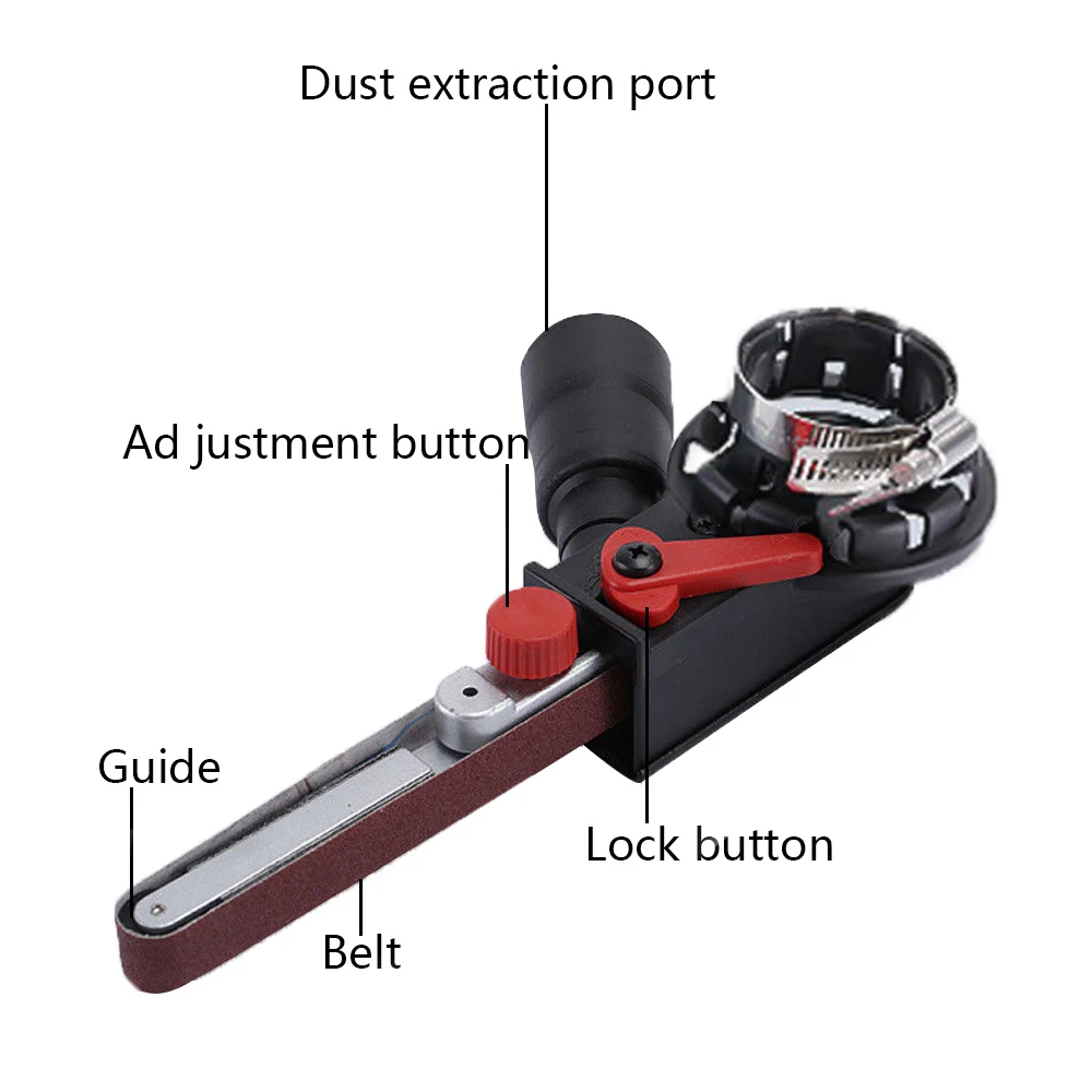 Angle Grinder Sand Belt Head Sander Sanding Belt Adapter Head Convert M10 for 100MM 4IN Electric Angle Grinder Power Tool