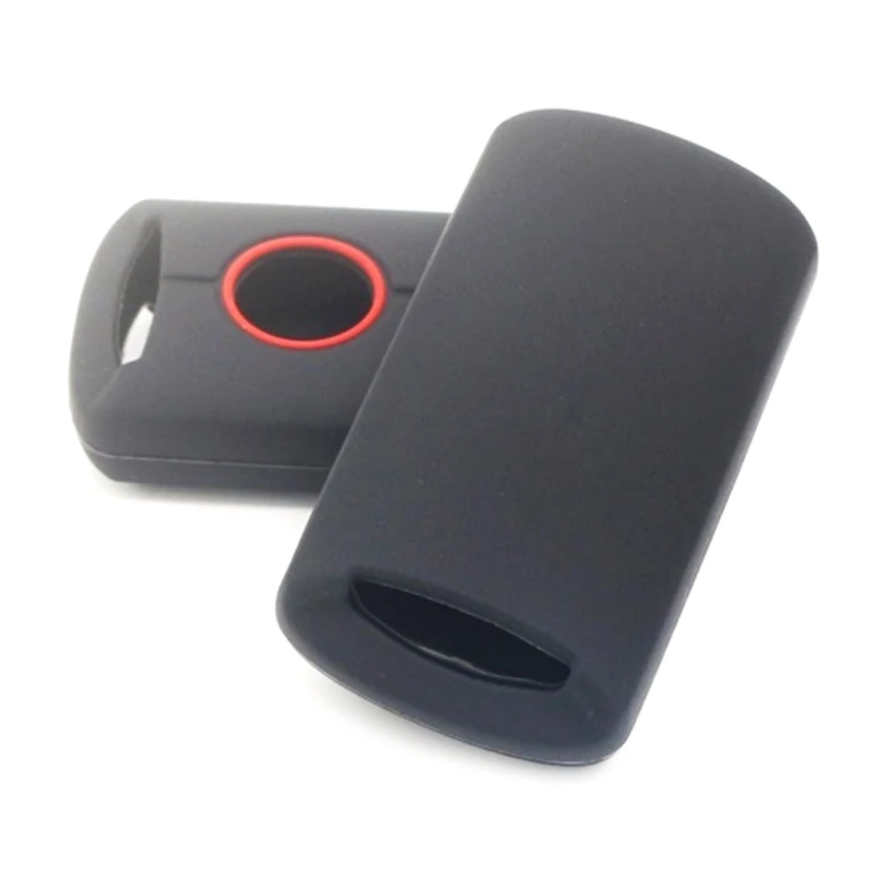 Happyit Siliconen Auto Motorfiets Sleutel Cover Gevallen voor Yamaha X-max 125 250 309 300 400 Aerox Nvx155 Qbix Jauns (1 Knop Zwart