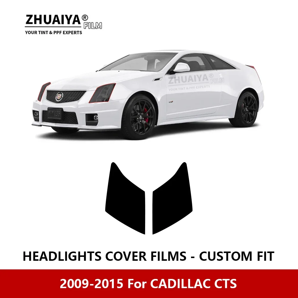 

For CADILLAC CTS 2009-2015 Car Exterior Headlight Anti-scratch PPF precut Protective film Repair film Car stickers Accessories