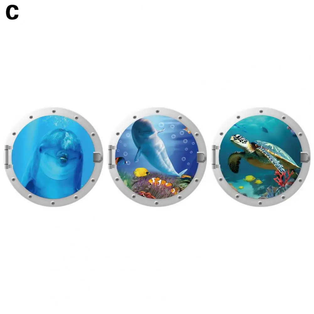 

Bathroom Wall Stickers Ocean Printed Wall Stickers Self-adhesive Waterproof Anti-slip Decals for Bedroom Bathtub Toilet