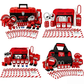 Kit di etiquetaggio per blocco elettrico Serrature Loto di sicurezza Include tag con spina per interruttore con lucchetto Dispositivo di bloccaggio