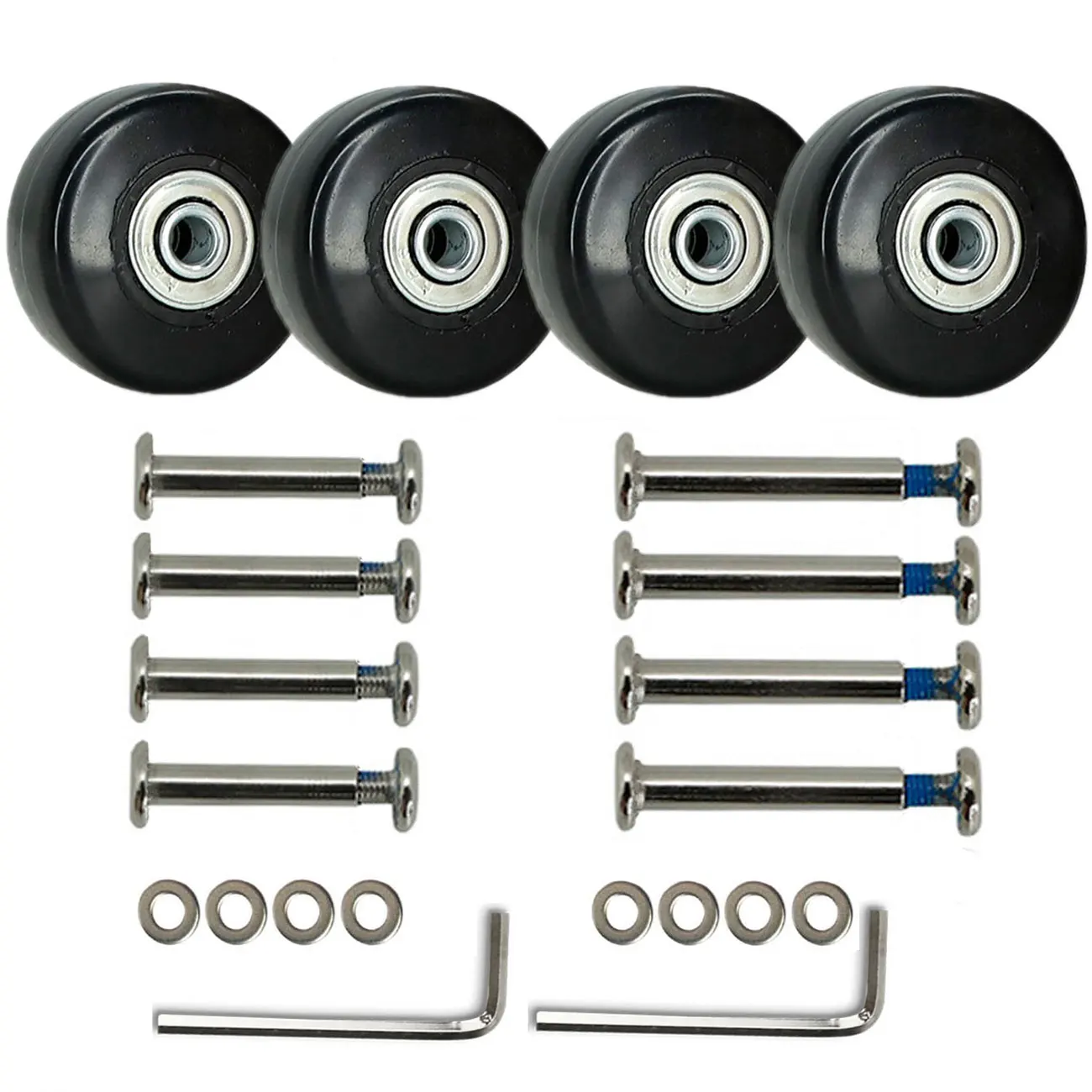 

4 Pcs Replace Wheels With Screw For Travel Luggage Suitcase Wheels Axles Repair Kit 42mm Silent Caster Wheel Repair