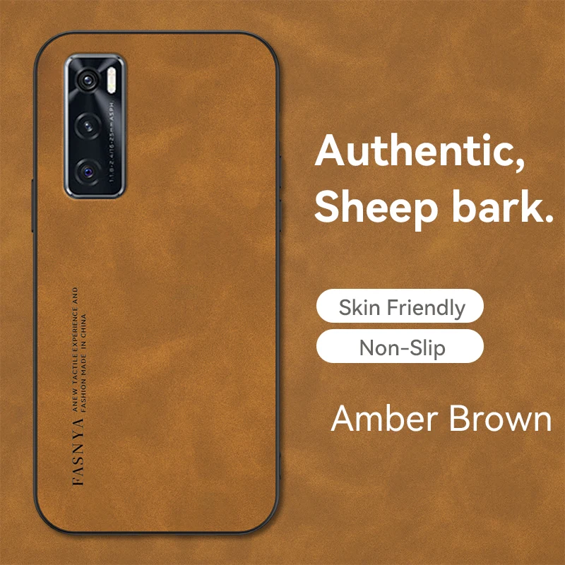 X90 X80 IQOO 11 10 Pro Custodia in pelle di pecora per V20 SE V27 V25E VIVO V23 V21E Copertura del respingente del silicone_voghion.com