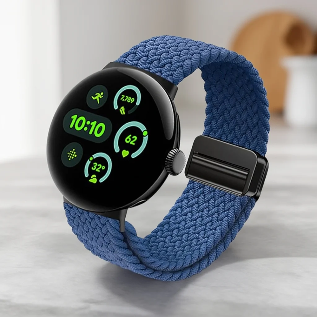 Sport Nylon Magnetic Braided Bracelet Band - 41mm Adjustable Strap