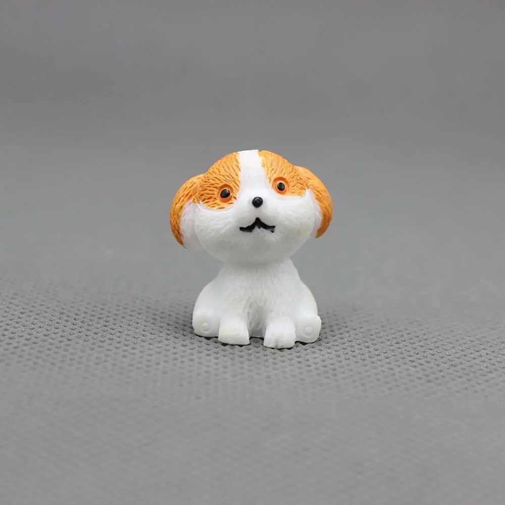 Realistic Mini Resin Dogs Home Decor Cute Animals Puppy Miniature Figurines DIY Decoration Cartoon Dog Ornaments Micro Landscape