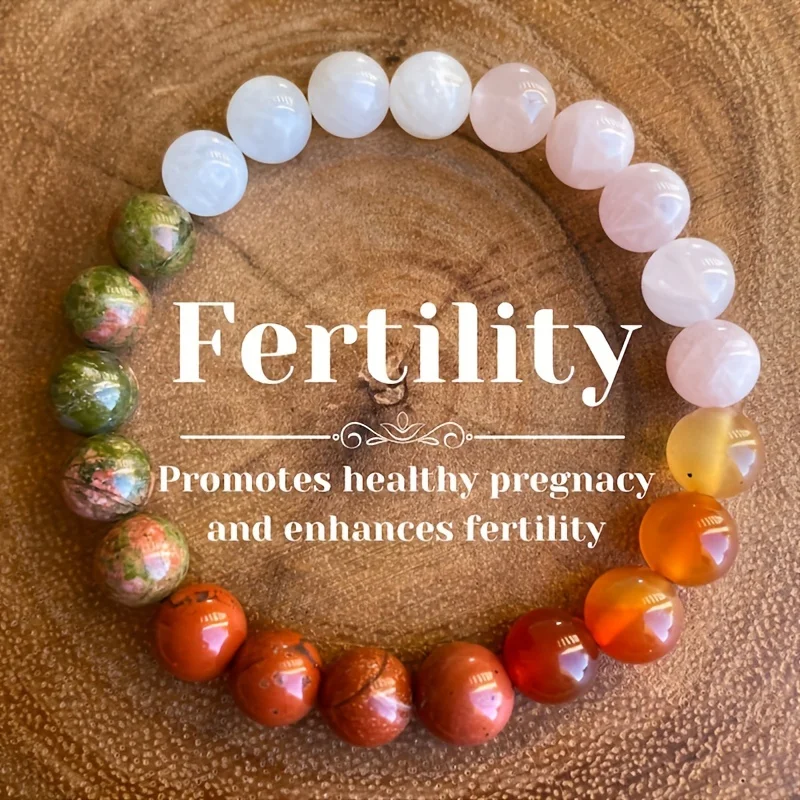 Fertility Bracelet 1pc Moonstone Healing Stone Beaded Jewelry Gift