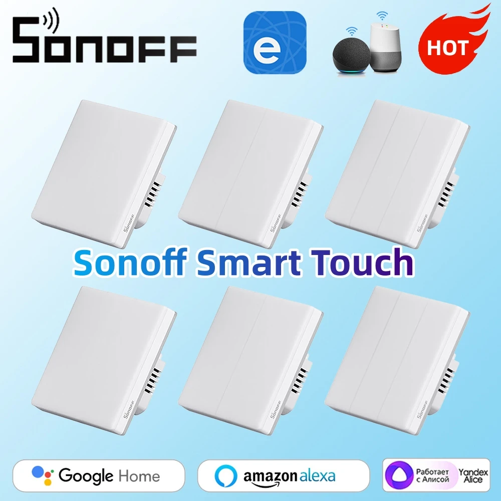 Sonoff Tx Ultimate Smart Wall Switch Full Touch Access Led Light Edge Telecomando Ewelink Multi-Sensoriale Tramite Alexa Google