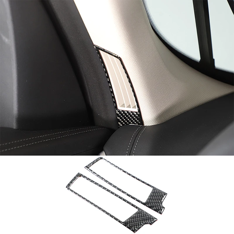 

For BMW X1 U11 2023-2024 Soft Carbon Fiber Car A-pillar Air Outlet Sticker Car Interior Accessories