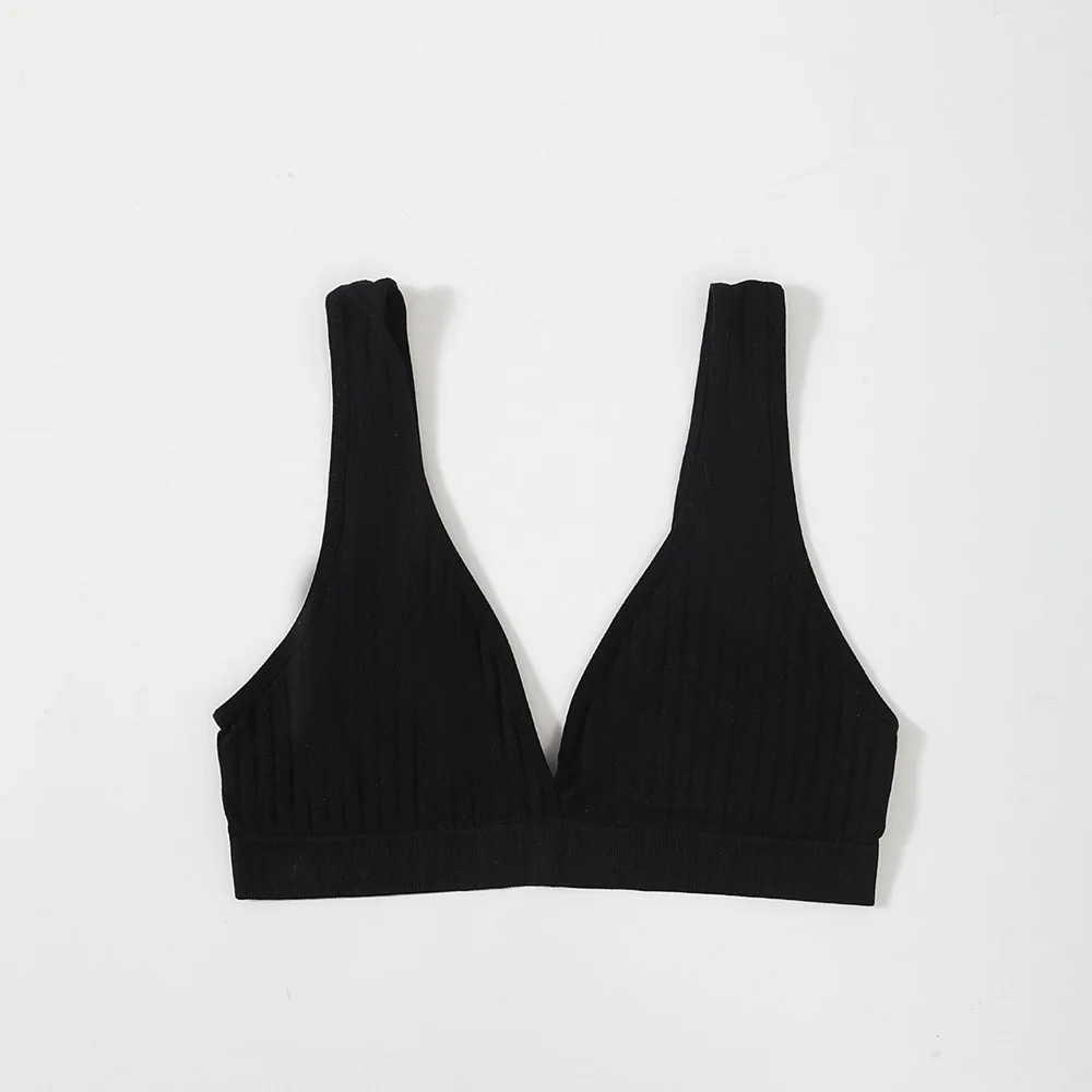 Top Women Seamless Sports Bra Plunge Bra Deep V Sexy Crop Tops Women's  Underwear Backless Bralette Female Bras топ женский