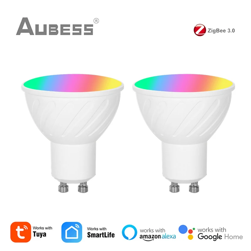Zigbee 3.0 Lampadina A Led Rgbcw Gu10 Smart Home Lampada A Led Compatibile Con Tuya Smart Life App Smartthings Tramite Alexa Google Home