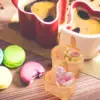 20 Pcs Wood Chip Candy Hamper Mini Basket Gift Package Wooden Small Decorations Woven Baskets Playing House Tote Baby Fruit 2