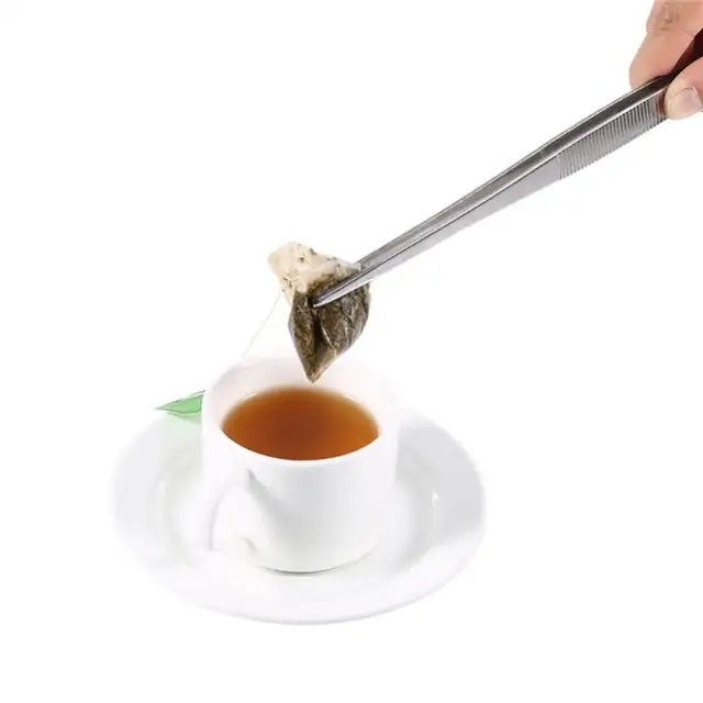 Rozsdamentes Acél 16/20/25/30 Cm Fogazott Csipesz Hosszú Ételek Fogók Grillező Szerszám - Image 2