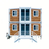 Hôtel mobile modulaire de luxe moderne à double étage, pour vacances à la plage, en panneaux d'aluminium, garantie 2 ans, maison pliable personnalisable 2
