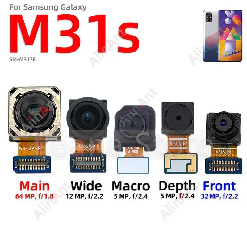 

Original Back Front Rear Macro Depth Wide Main Camera Flex Cable For Samsung Galaxy M30 M30s M31 M31s M305F M307F M315F