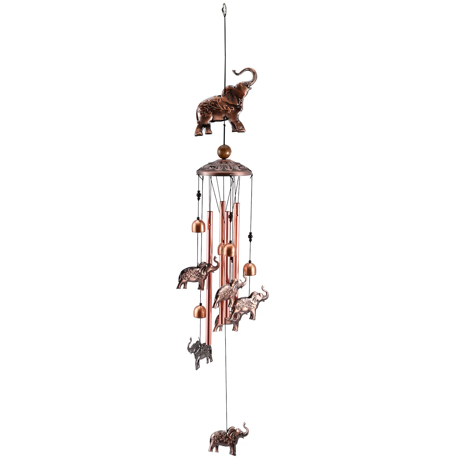 Description Picture 3 of item5PCS/1PCS 35inch Garden Elephant Wind Chimes Outdoor Decor Hanging Windchime for Home Gifts Balcony Festival Garden Decoration