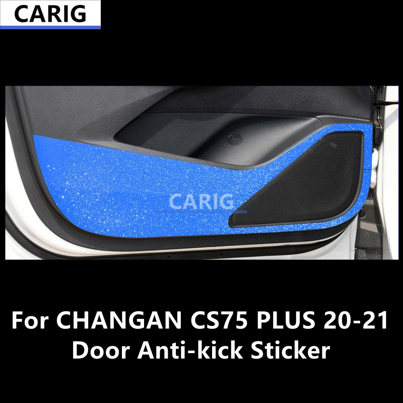 

Наклейка против удара двери CHANGAN CS75 PLUS 20-21, модифицированный узор из углеродного волокна, пленка для салона автомобиля, модификация аксессуаров