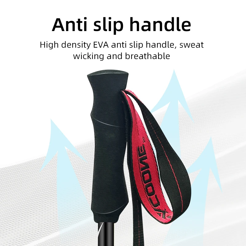 PACOONE Ultralight Folding Multifunction Trekking Pole Portable Anti Shock Alpenstock Snow Walking Stick Outdoor Climbing Hiking trekking pole,walking stick,trekking poles