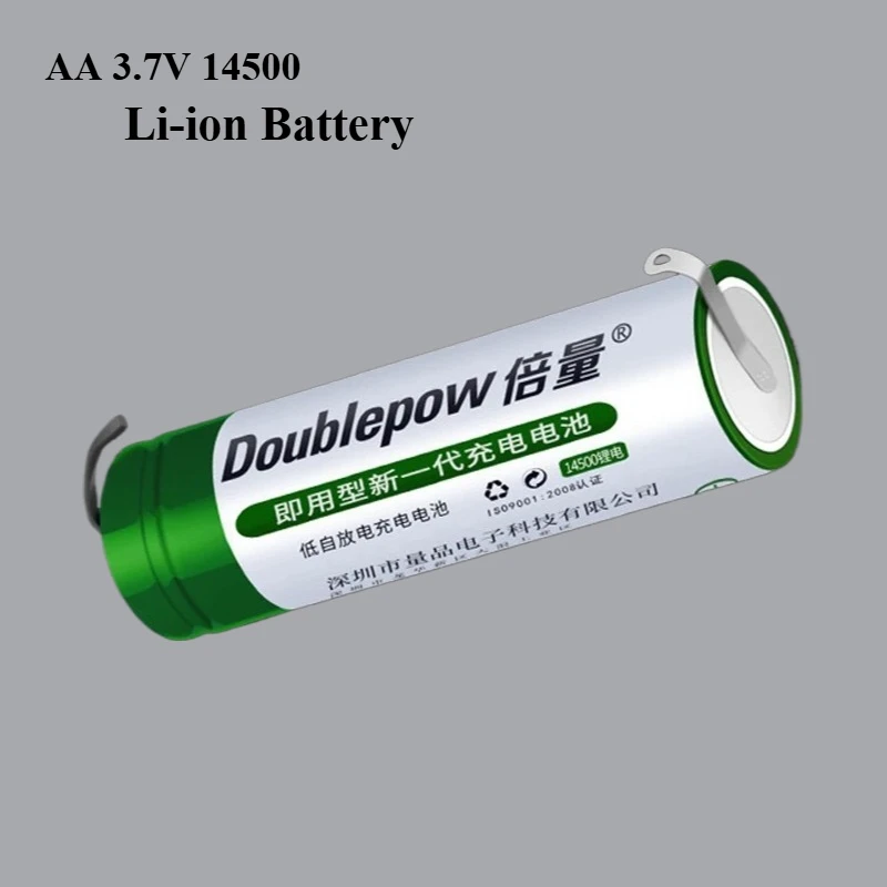 14500 3.7V  800mAh Rechargeable Batteries AA Battery with Welding Tabs for Braun Philips Electric Toothbrush Shaver Razor 1