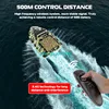 500M Waterproof Electric RC Bait Boat 2KG Loading Dual Battery Supply Smart Cruise LED Lighting Remote Control Nest Fishing Boat 3