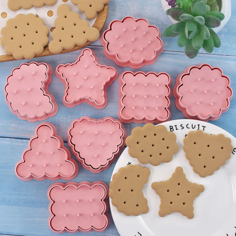 Description Picture 4 of itemWaffle Cookie Molds 16pcs Set Cookies Cutters Classic Retro Biscuit Mold Confectionery Cookie Stamp Baking Pastry Bakeware Tools