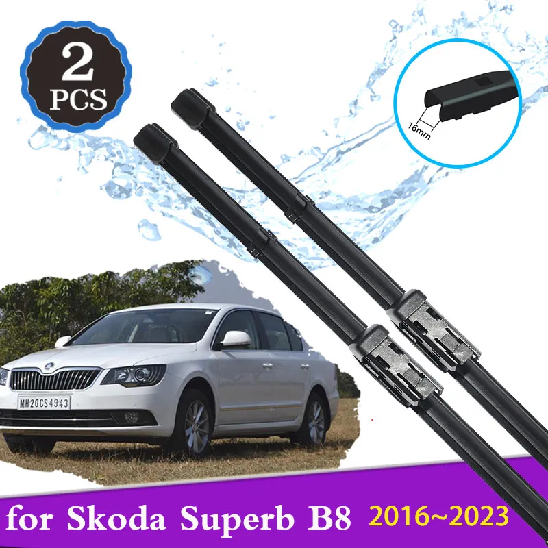 2x For Skoda Superb 3V B8 MK3 2016~2023 Car Color Wiper Blades Front Window  Windshield Windscreen Brushes Sedan Hatchback Wagon - AliExpress