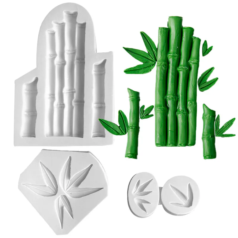 

Large Bamboo Leaves Silicone Mold Cake Decoration Fondant DIY Cake Decoration Chocolate Dessert Pastry Kitchen Baking Utensils