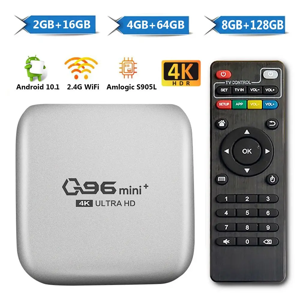 Q96 ̴ ÷ Ʈ TV ڽ, 1GB + 8GB H.265, ȵ̵ 2022, Amlogic S905L  ھ, 10.1G  4K  ڽ, 2.4 ǰ