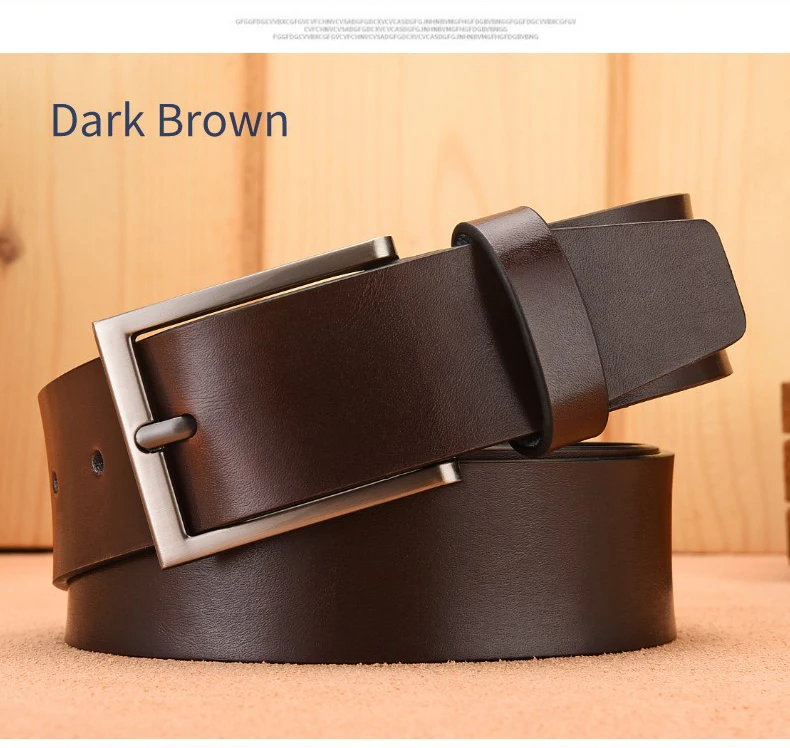 Male Genuine Leather Belts For Men's High Quality Luxury Pin Buckle Jeans Cowskin Casual Belt Business Cowboy Waistband tiger belt