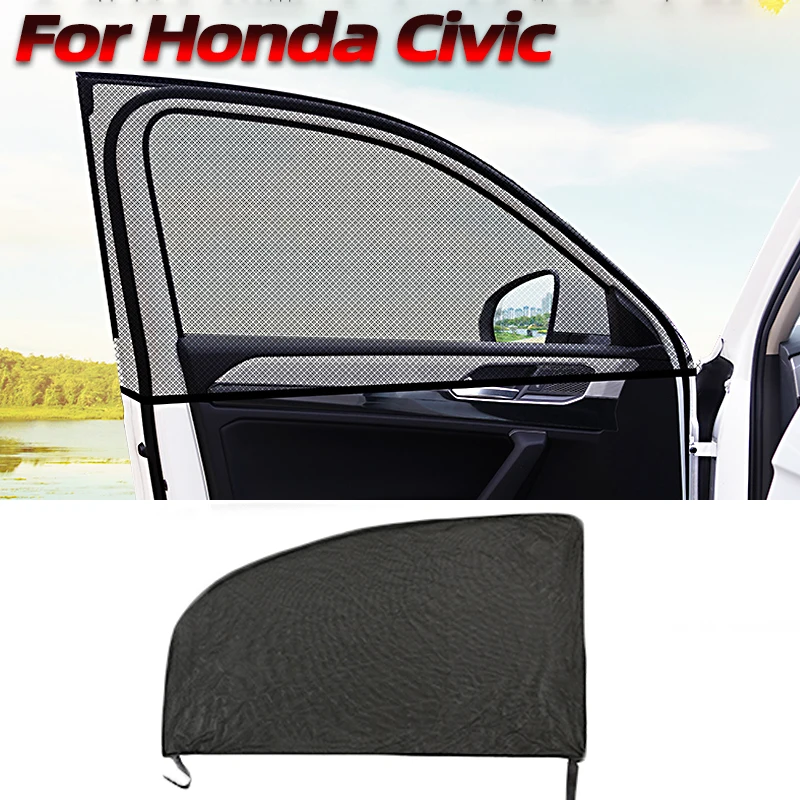 2/4pcs Universal For Honda Civic Car Window Screen Door Covers Side