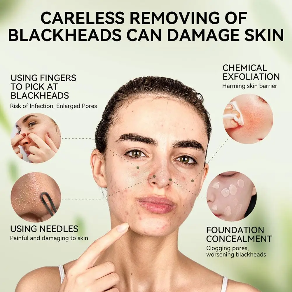 Blackhead Remover Peel-Off Mask For Nose & Face deep cleaning, Blackhead Removal Kit 2%BHA Nose Pore Strips skin care for women